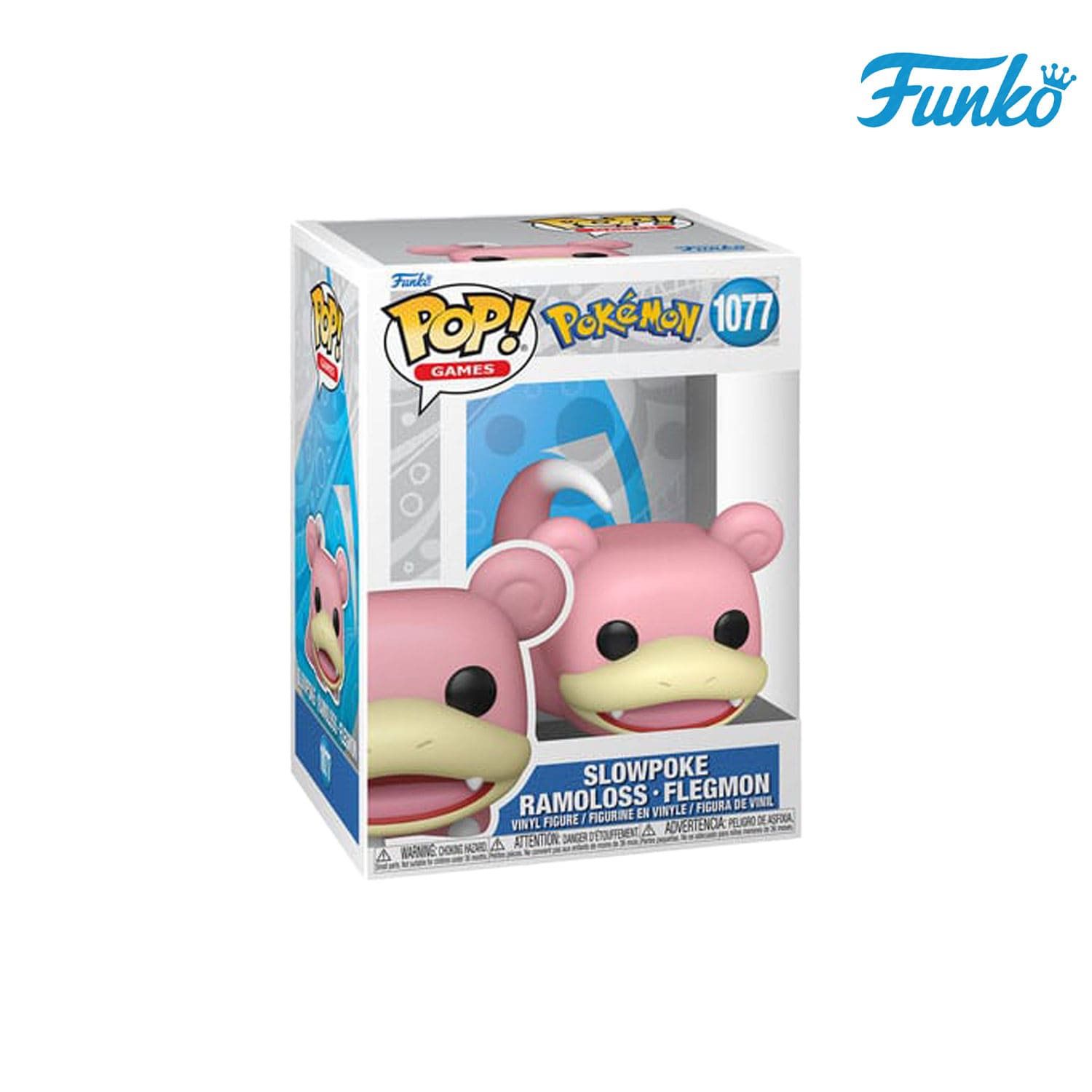 Das Pokémon aus der Kanto-Region Slowpoke (1077) von Funko POP! Games als Vynil Figure.