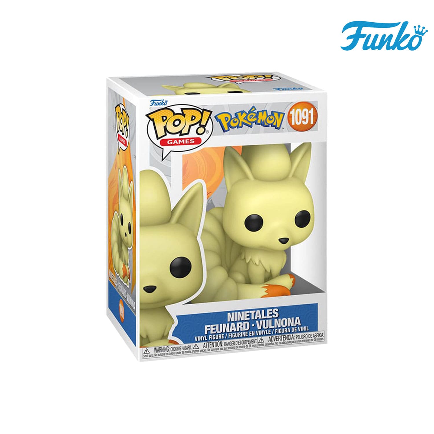 Das Pokémon aus der Kanto-Region Ninetales (1091) von Funko POP! Games als Vynil Figure.
