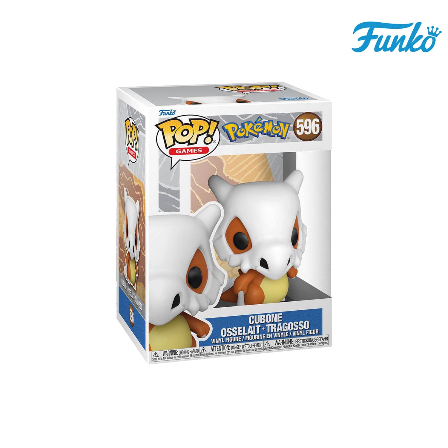 Das Pokémon Kanto-Region Cubone (596) von Funko POP! Games als Vynil Figure.