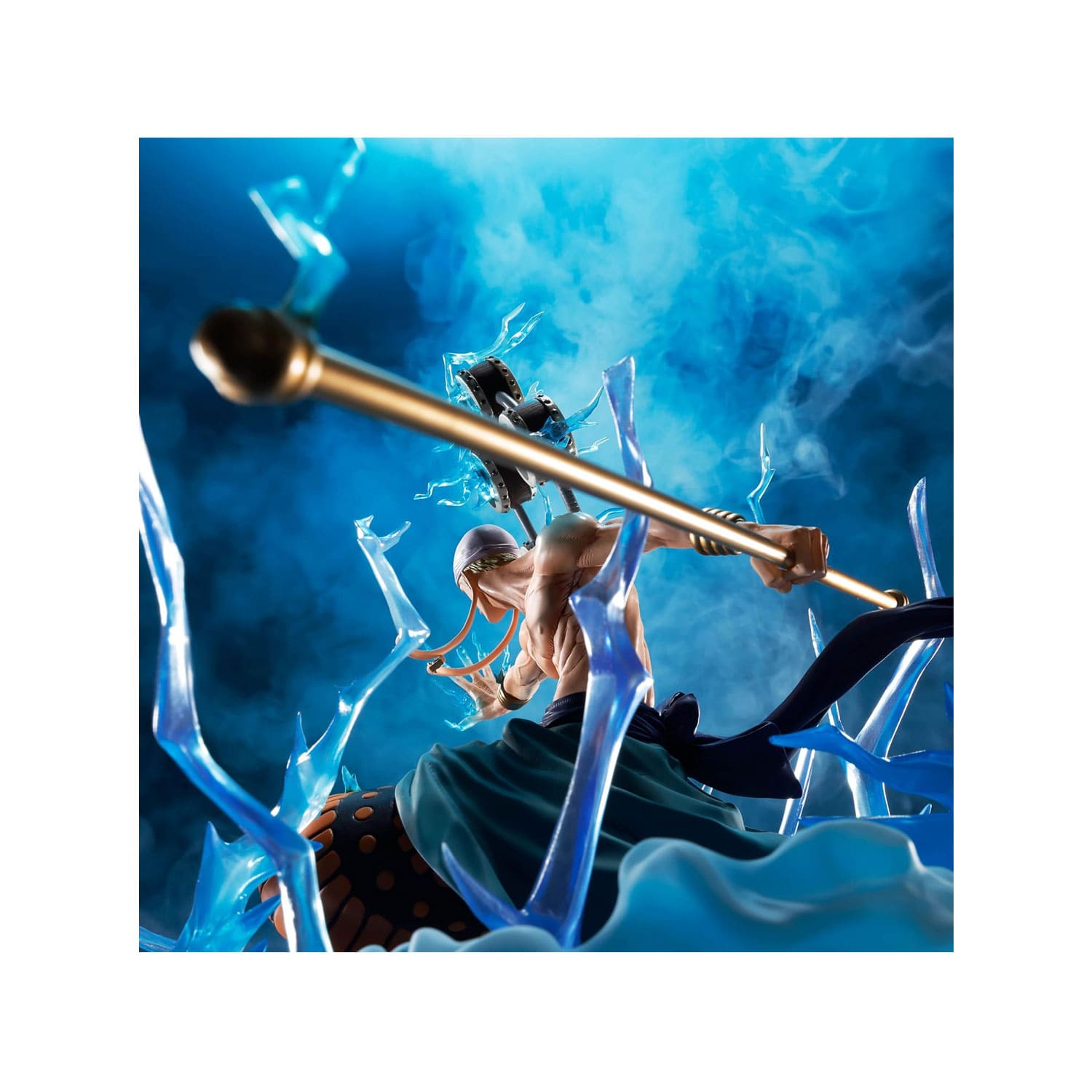 Enel mit den Kräften der Blitzfrucht und seinem starken Mantra, der über den Upper Yard regiert.