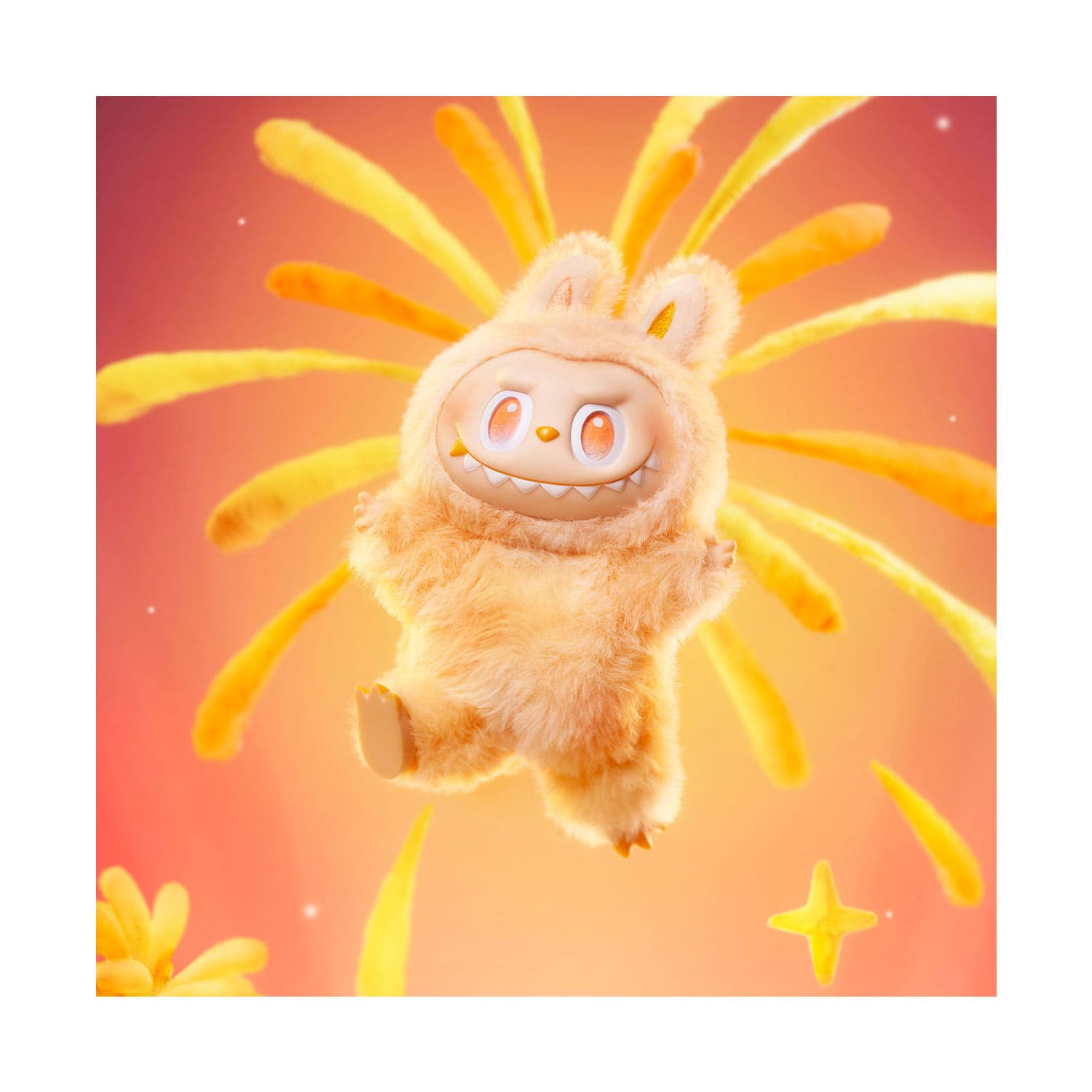 POP MART Labubu the Monsters Plüsch Orange Emotion Happiness made by Kasing Lung.