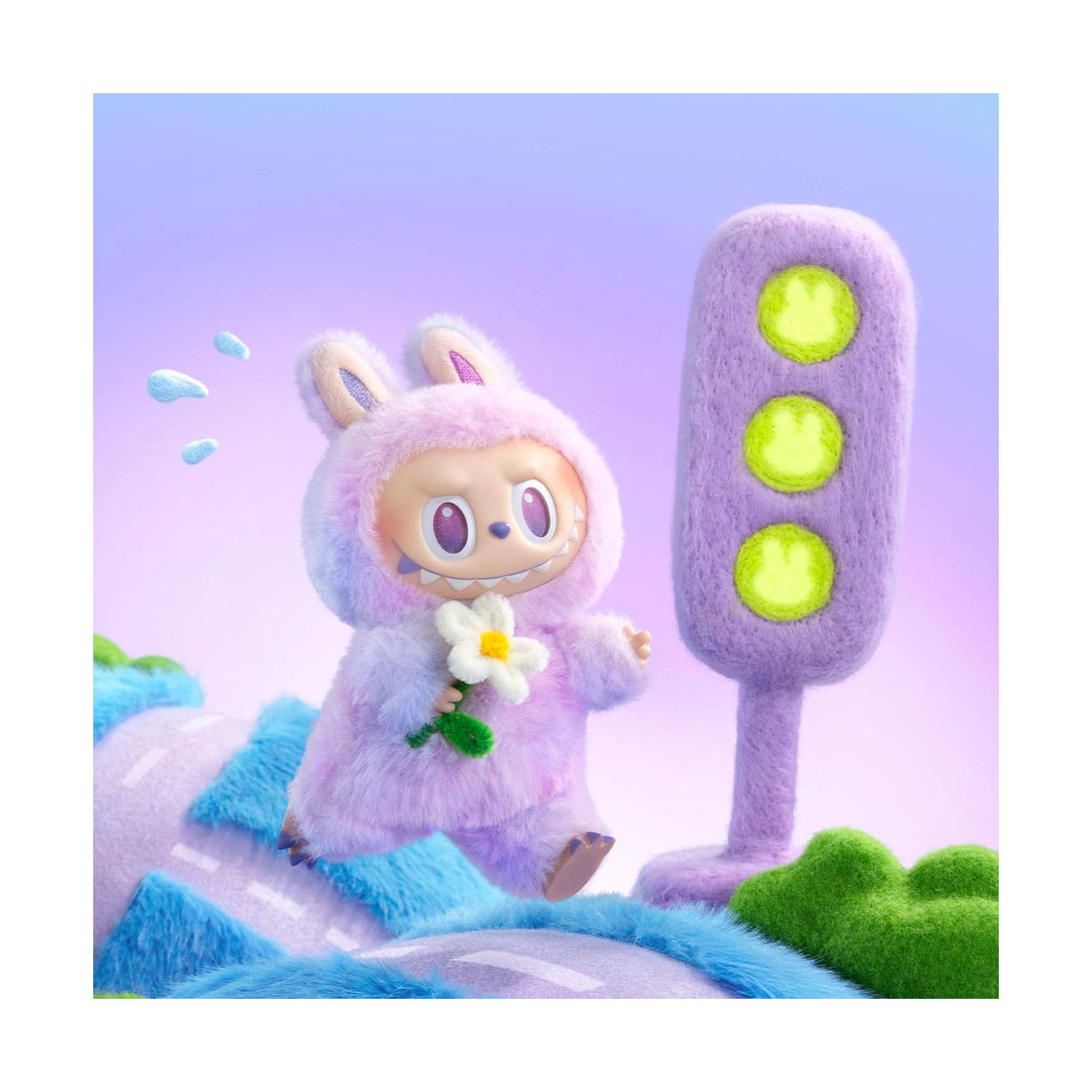 POP MART Labubu the Monsters Plüsch Purple Emotion Luck made by Kasing Lung.