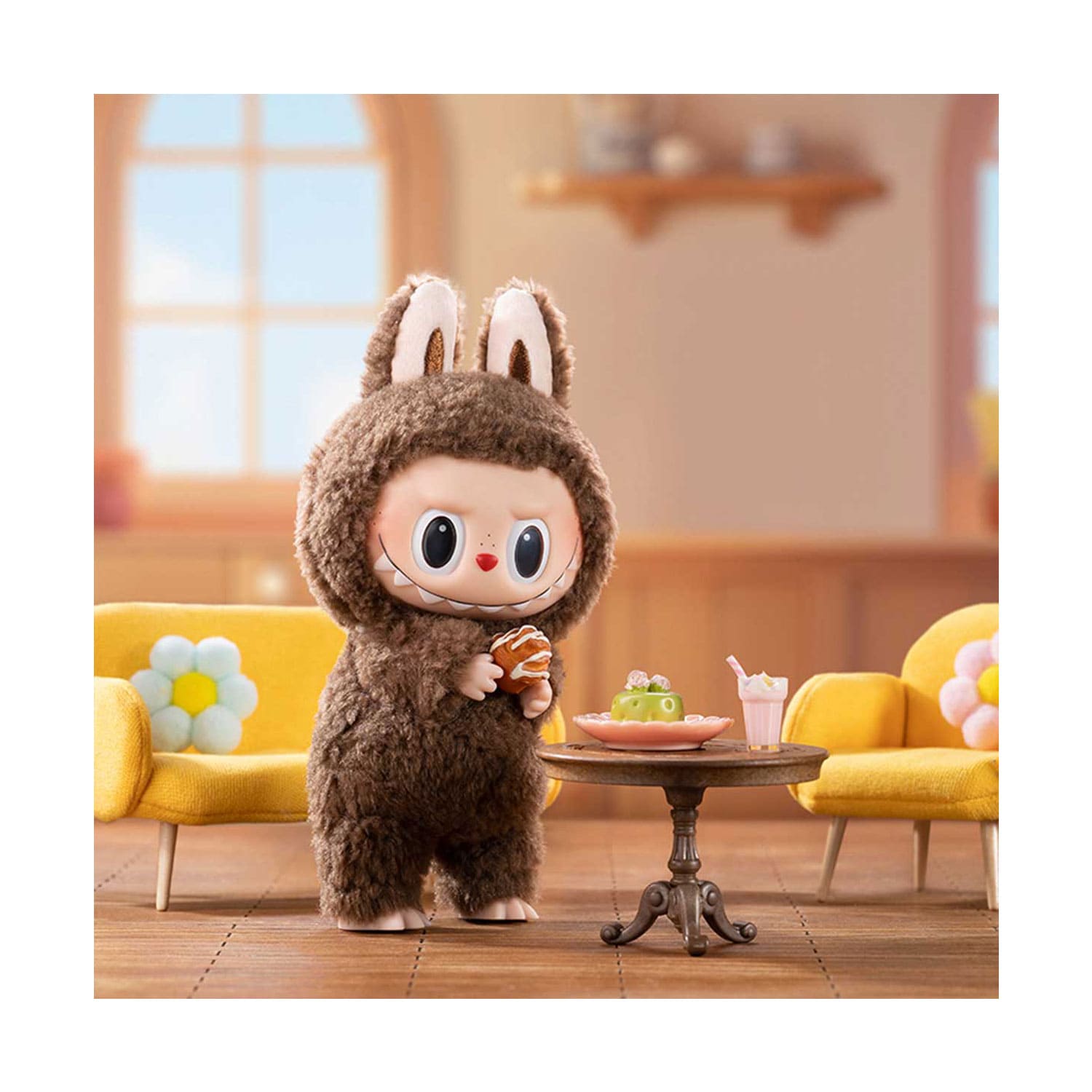 POP MART: Exciting Macaron the Monsters Vinyl Face Labubu Secret Rare Chestnut Cocoa 1/72.