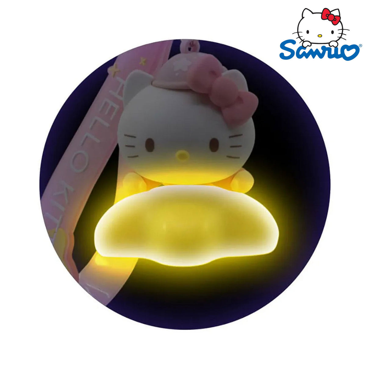 Das YuMe Sanrio Hello Kitty and Friends Light Up Star Anhänger, Zeigt Hello Kitty mit leuchtendem Stern.