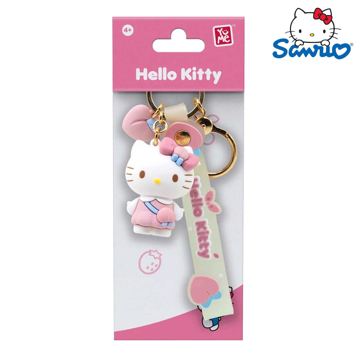Der Sanrio Hello Kitty and Friends Peach Series Peach Hello Kitty Keychain Anhänger.
