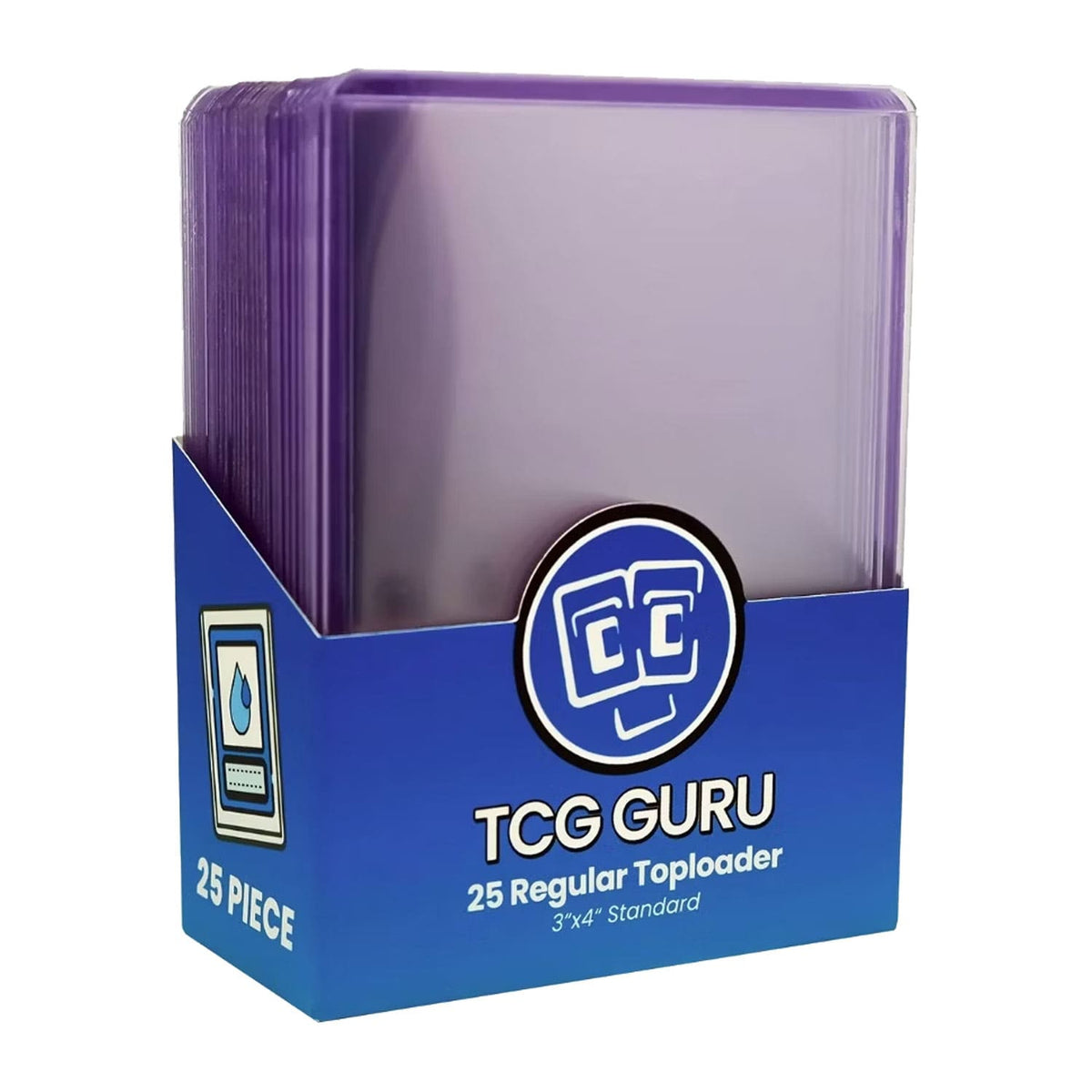 TCG Guru Regular Toploader 3x4 Zoll für Pokémon, One Piece, Yu-Gi-Oh!, MTG, Lorcana, Digimon und Dragon Ball Karten
