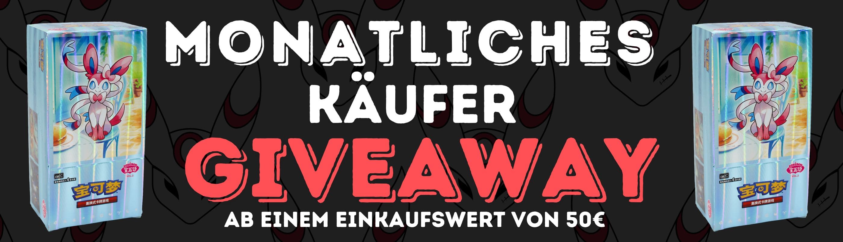 Der Desktop Banner des Yonko monatlichen Käufergewinnspiels.