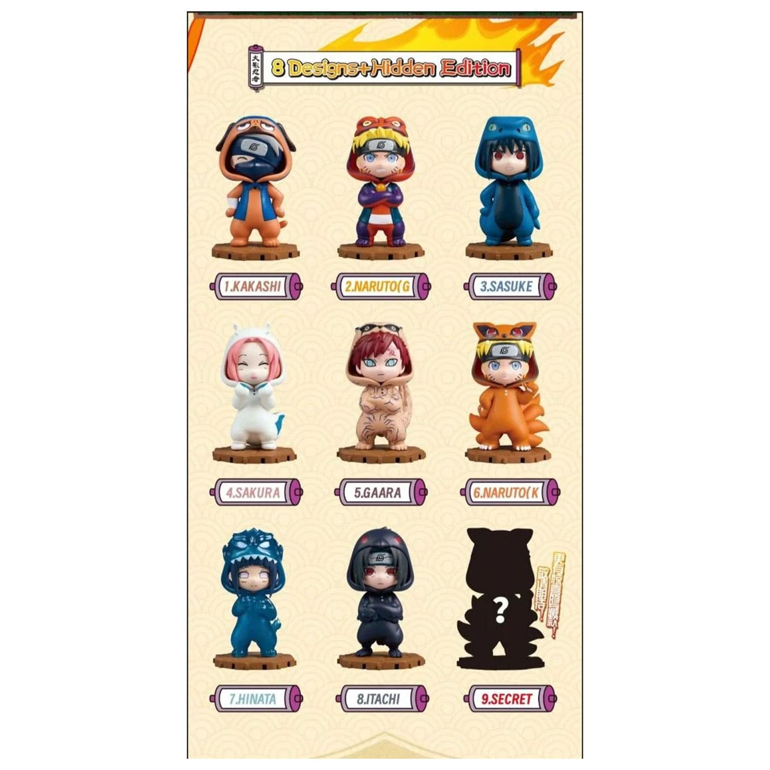 Naruto Shippuden Pajamars: Gaara, Kakashi, Hinata, Sasuke, Sasuke, Itachi. Mit Secret Edition Naruto Full Kyuubi Mode.