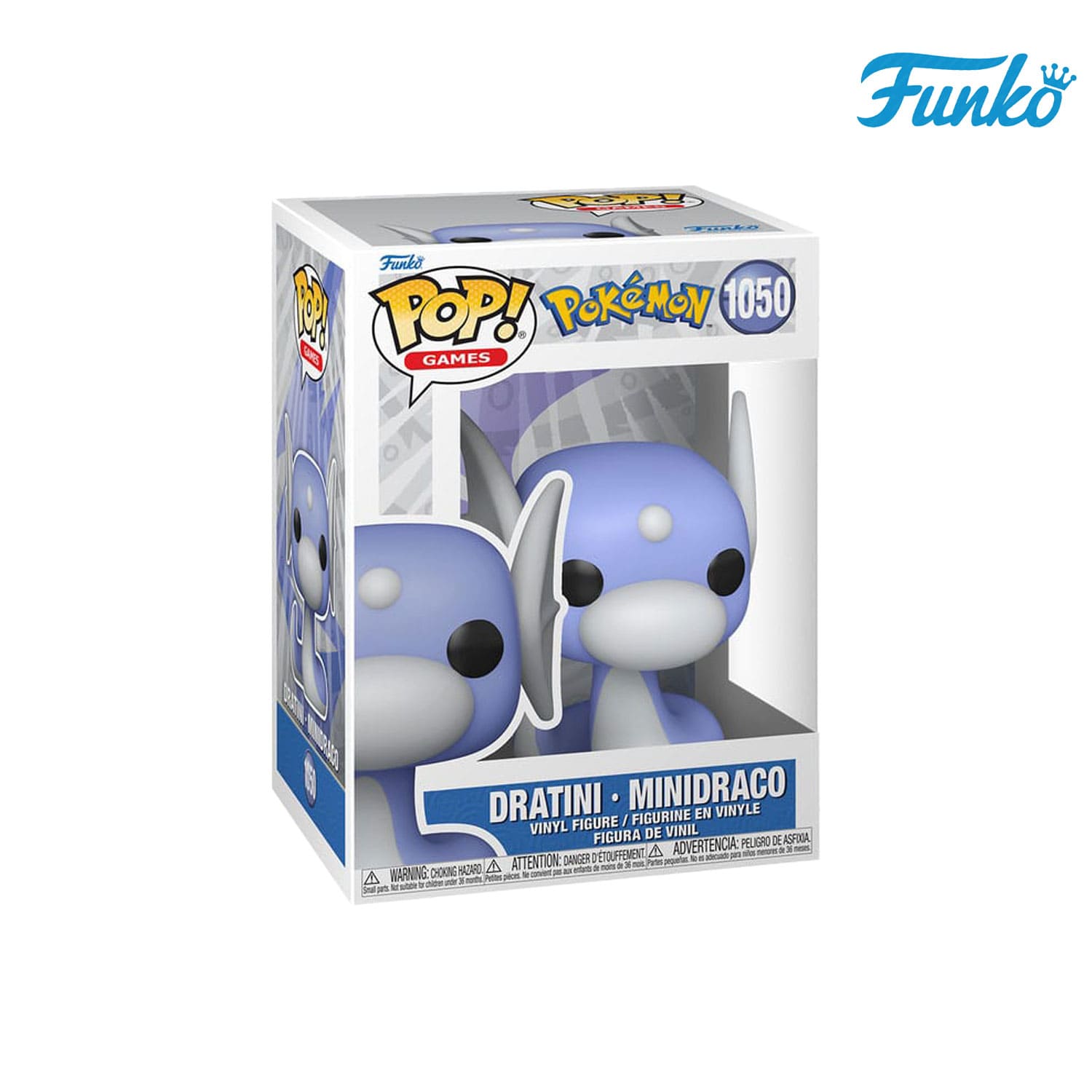 Das Pokémon aus der Kanto-Region Minidraco (1050) von Funko POP! Games als Vynil Figure.