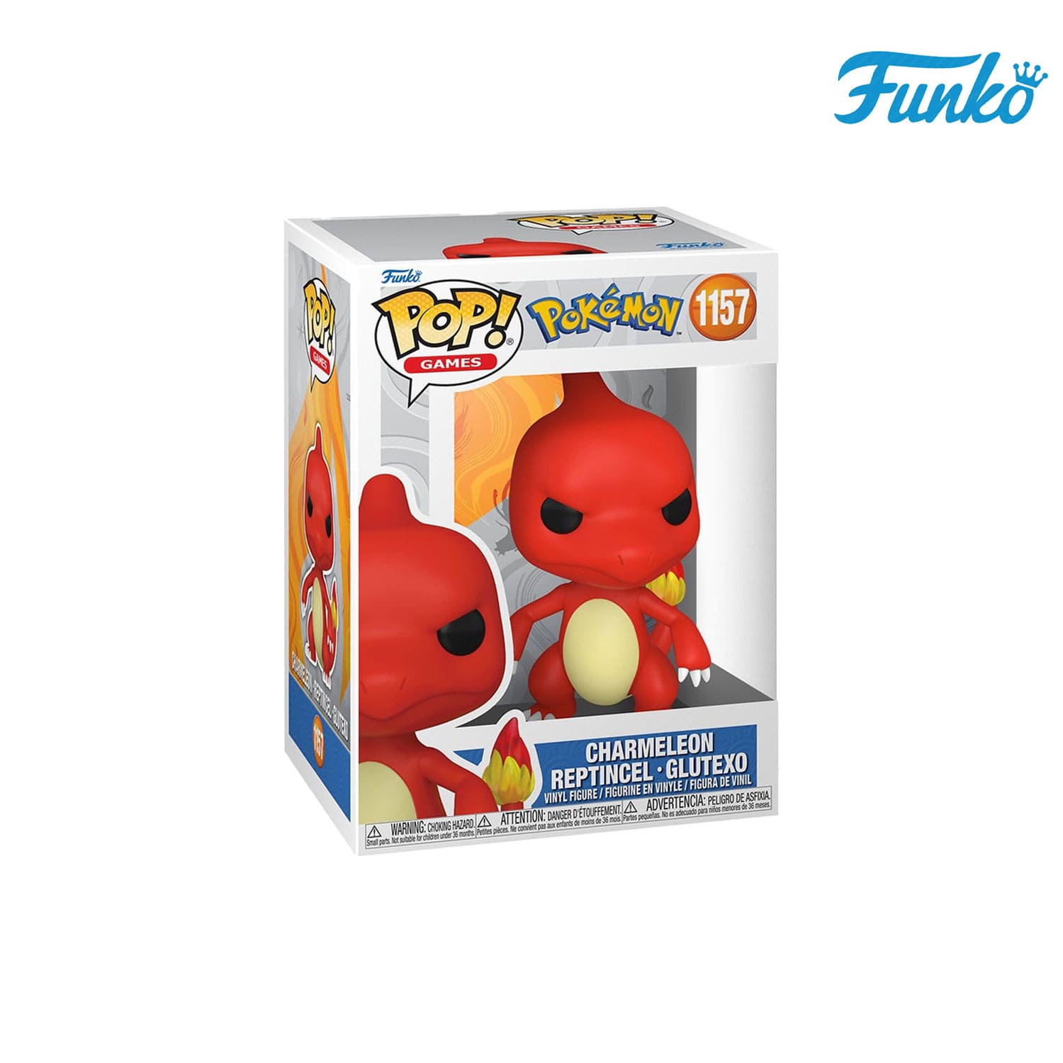 Das Pokémon aus der Kanto-Region Charmeleon (1157) von Funko POP! Games als Vynil Figure. 