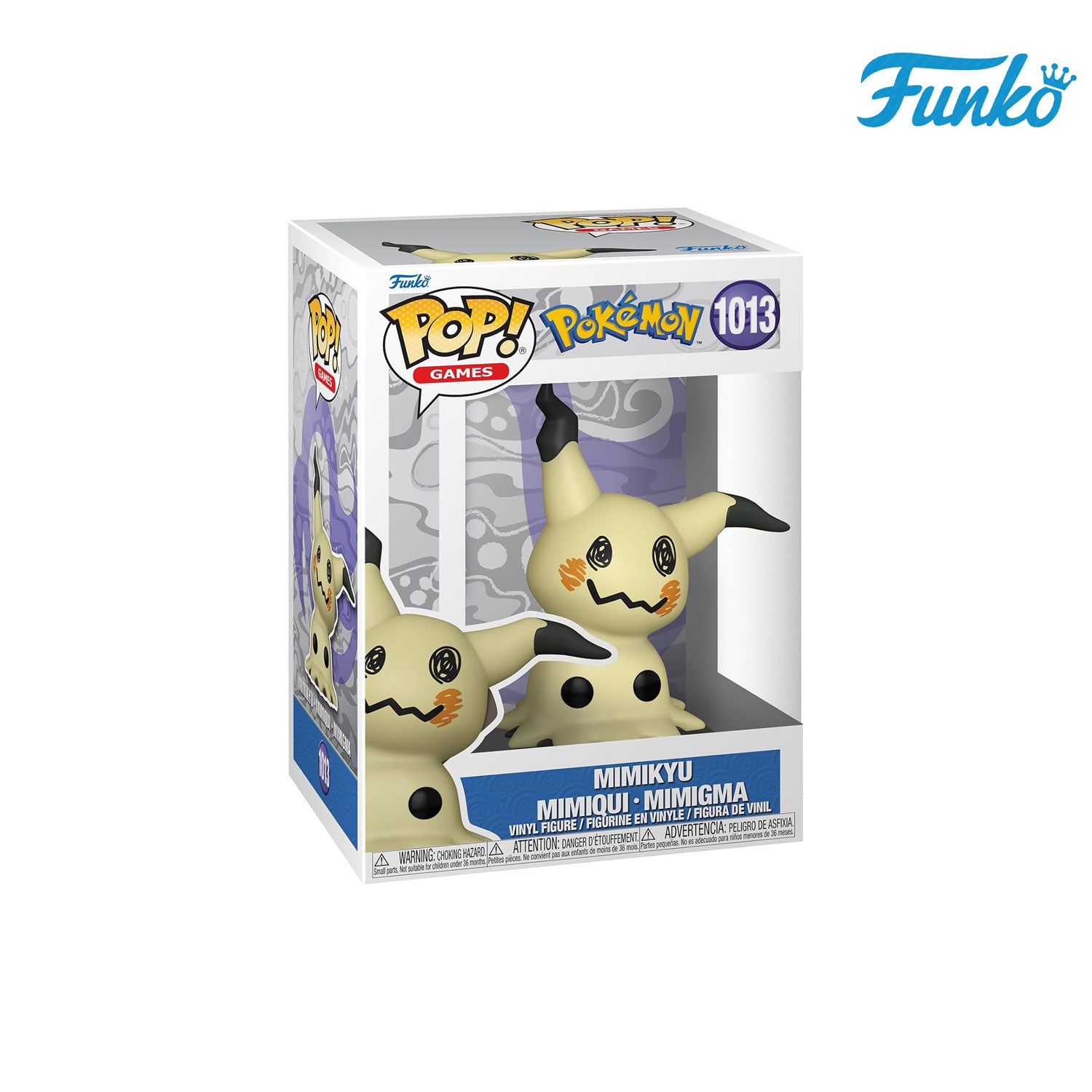 Das Pokémon aus der Alola-Region Mimikyu (1013) von Funko POP! Games als Vynil Figure. 