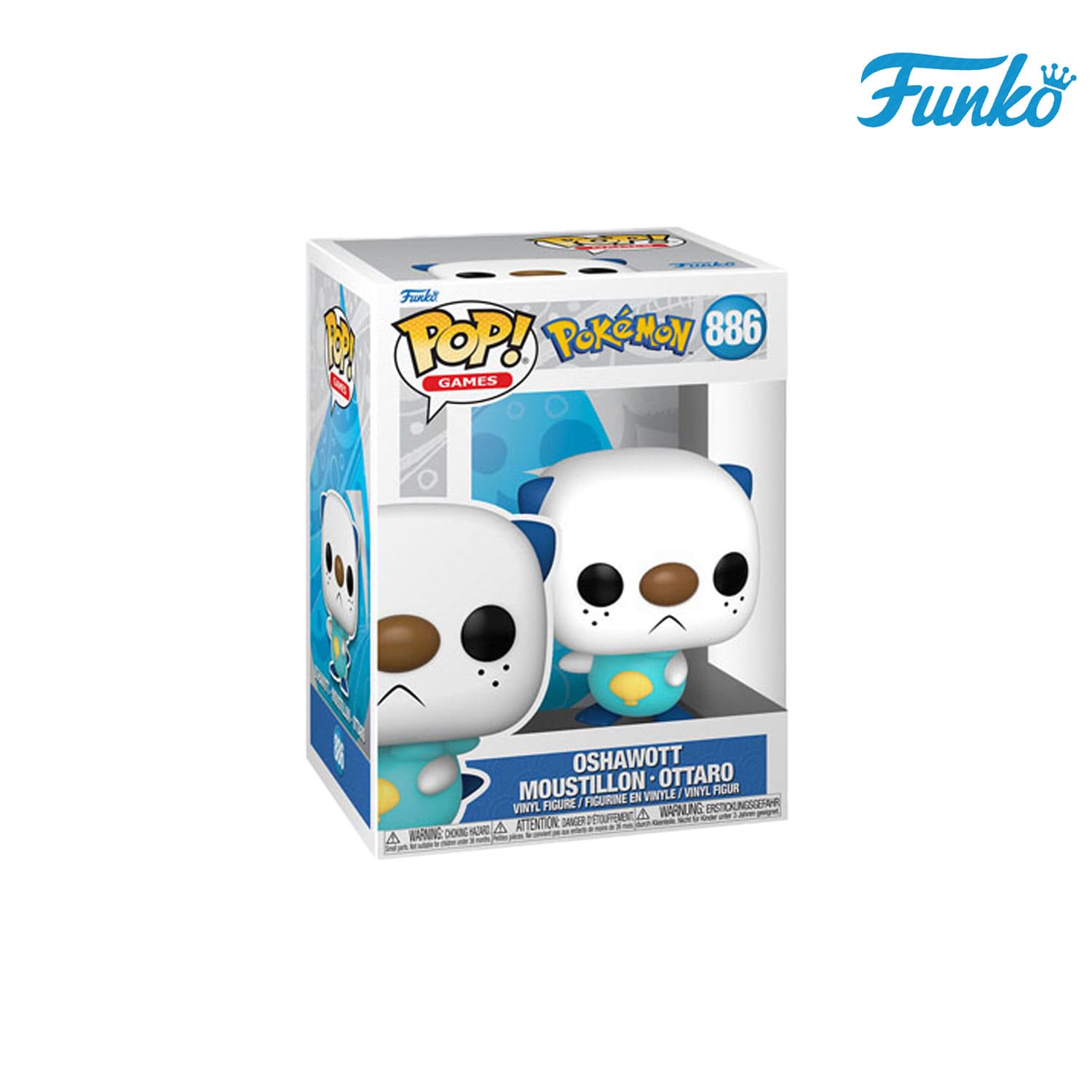 Das Pokémon aus der Einall-Region Oshwaott (886) von Funko POP! Games als Vynil Figure. 