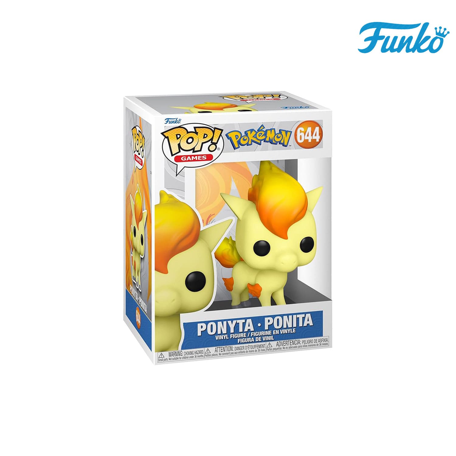 Das Pokémon aus der Kanto-Region Ponyta (644) von Funko POP! Games als Vynil Figure.
