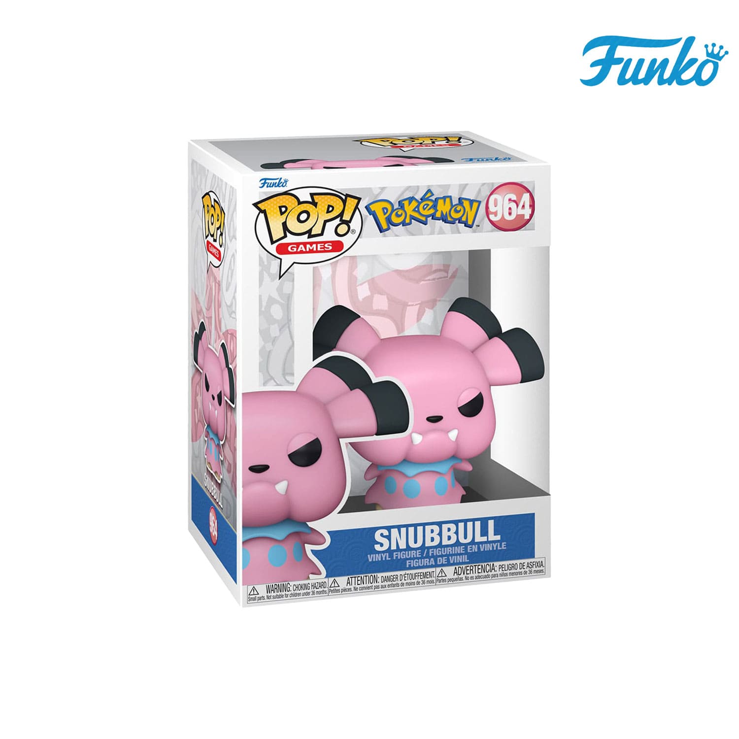 Das Pokémon aus der Hoenn-Region Snubbull (964) von Funko POP! Games als Vynil Figure. 