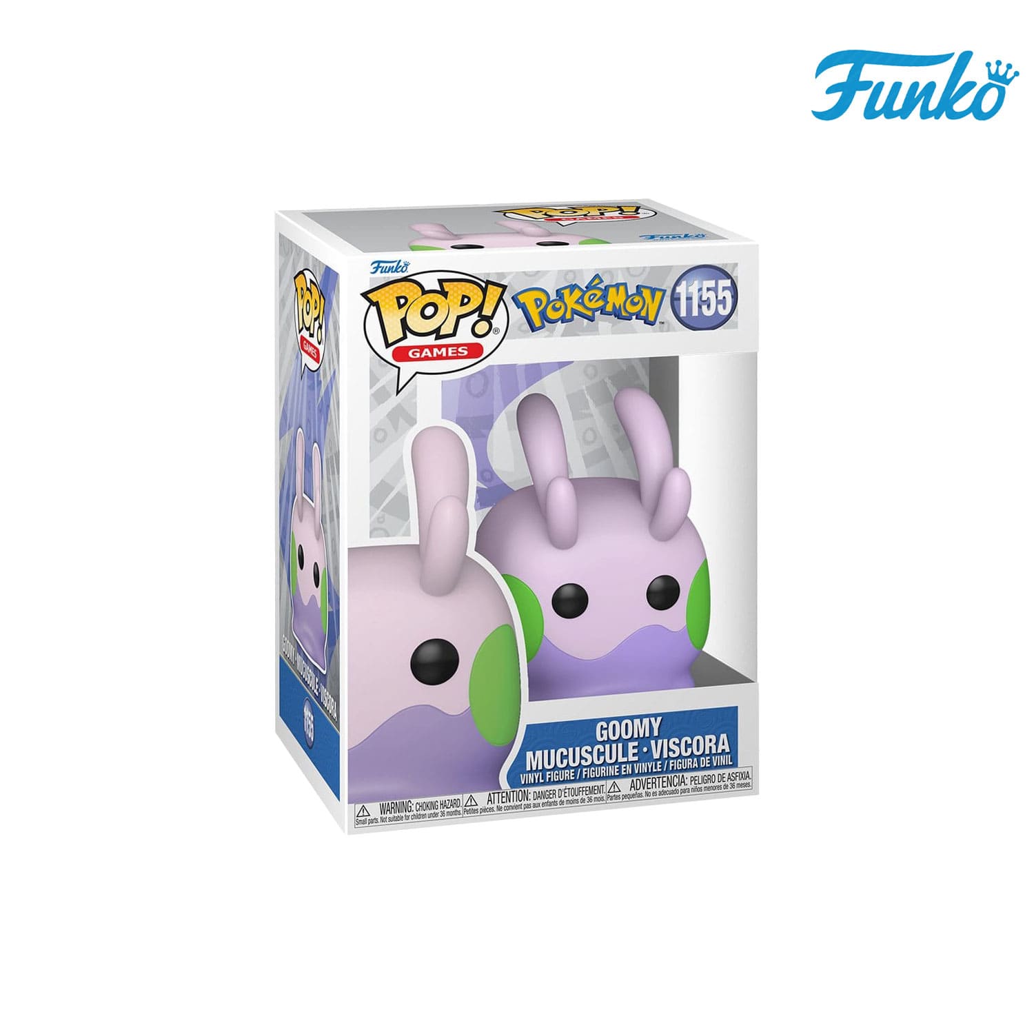 Das Pokémon aus der Kalos-Region Goomy (1155) von Funko POP! Games als Vynil Figure. 