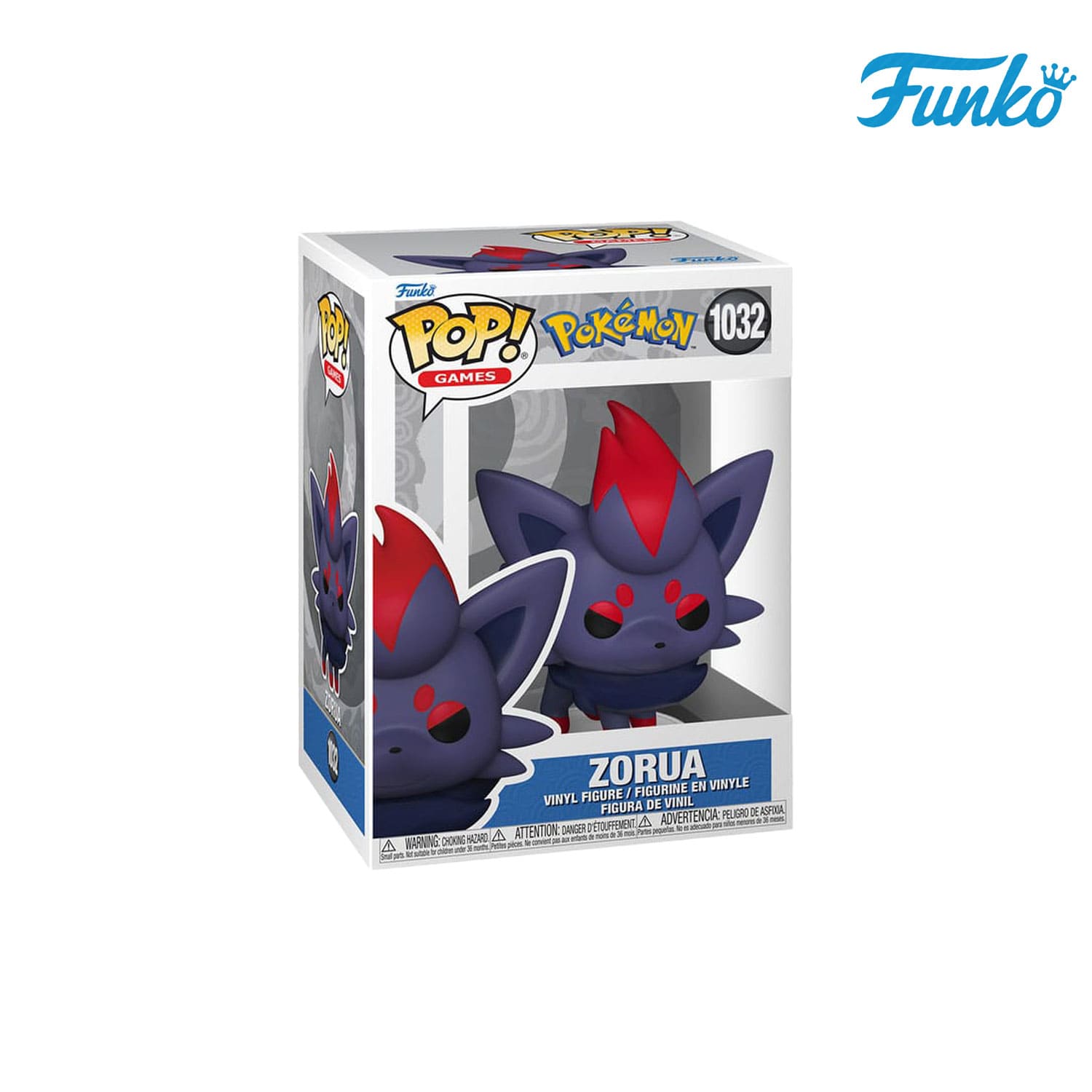 Das Pokémon aus der Einall-Region Zorua (1032) von Funko POP! Games als Vynil Figure. 