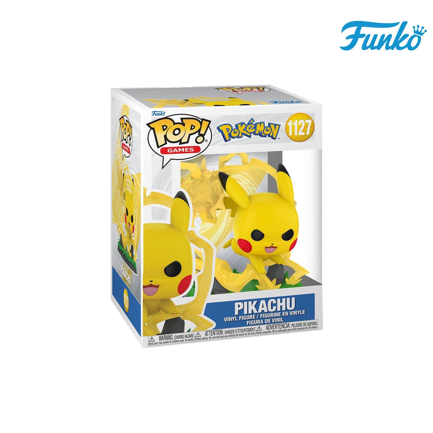 Das Elektro Pokémon Kanto Pikachu (1127) von Funko POP! Games als Vynil Figure Premium Collectibles.