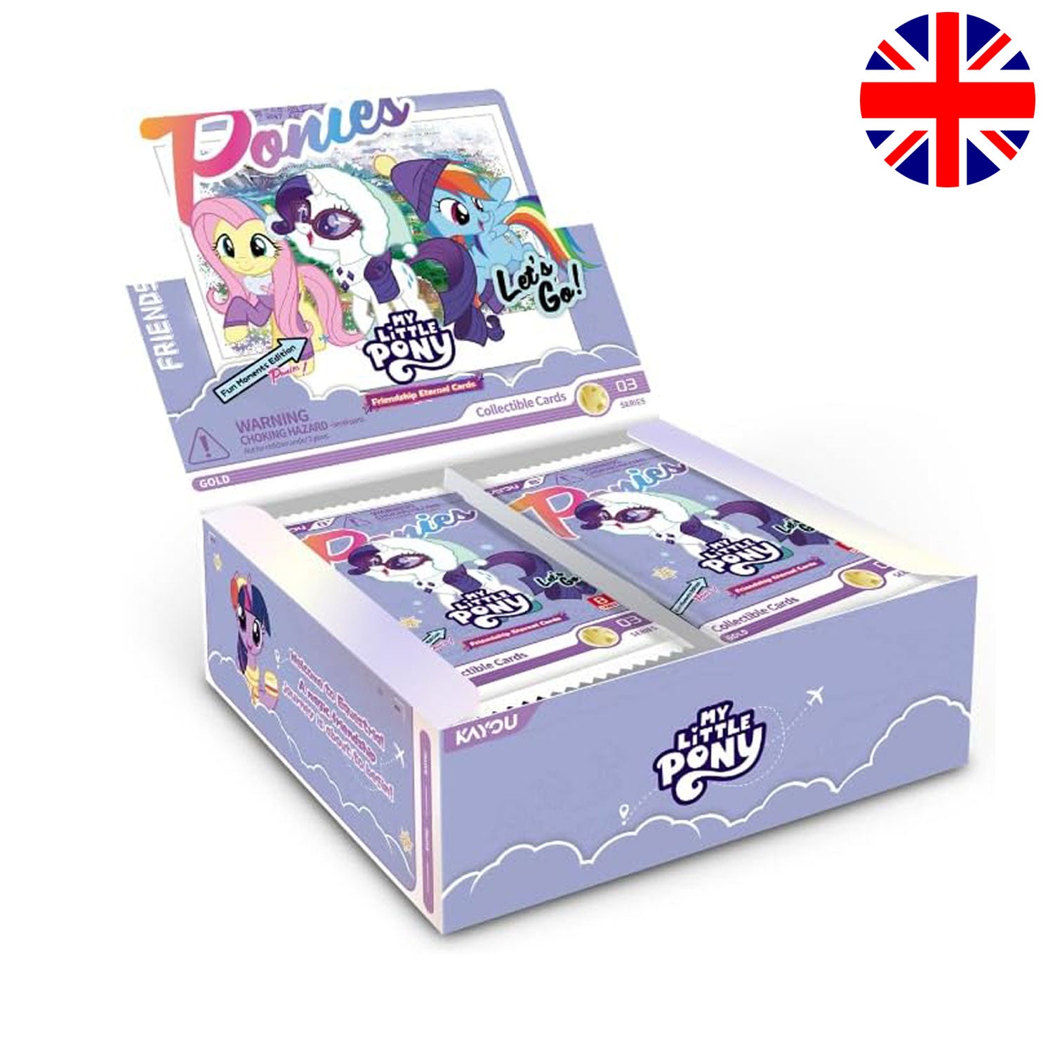 KAYOU My Little Pony Friendship Eternal Cards Serie 3 Display mit Twilight Sparkle, Rainbow Dash, Pinkie Pie, Fluttershy.