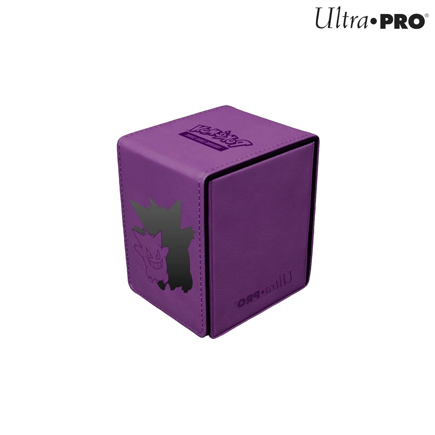 Ultra Pro Premium Alcove Flip Deck Box mit dem Pokémon Gengar darauf, mit Platz bis zu 100 Sammelkarten.