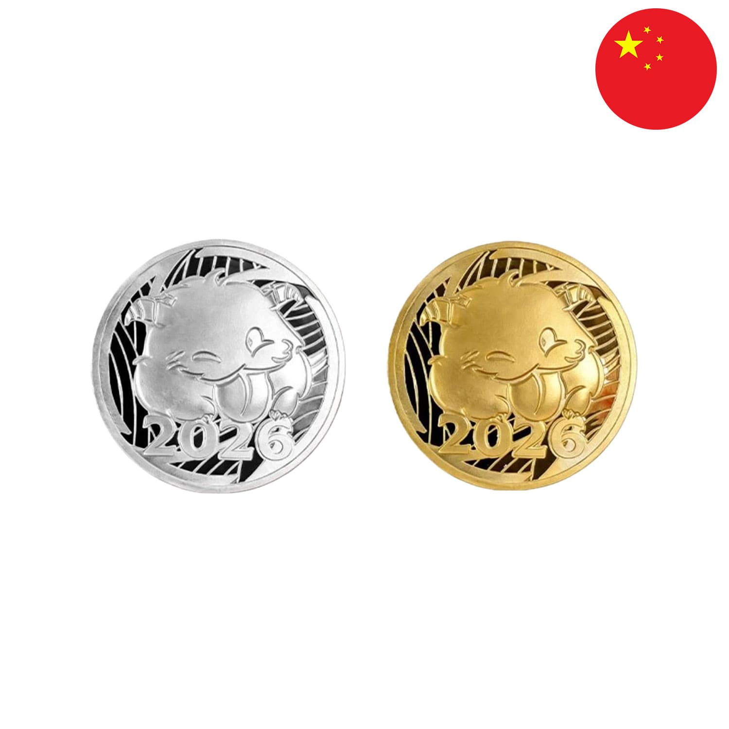 Das exklusive Zubehör aus der Riftbound 2026 Gift Box die silberne Poro-Münze, mit etwas Glück die goldene Münze.