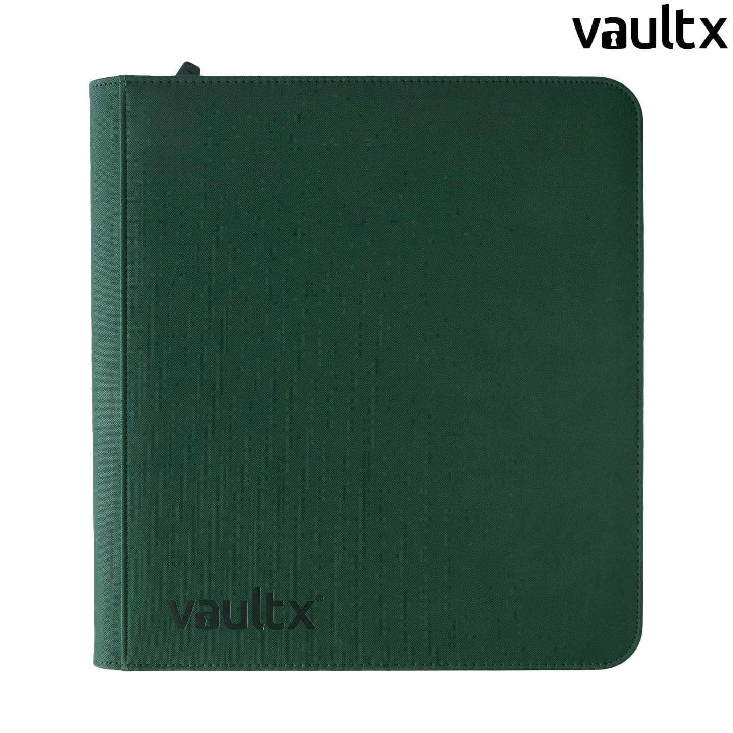 VaultX Premium Card Binder Grün 12 Pockets Zip Exo Tec in Farbe Grün , für Pokémon, Yu-Gi-Oh! und One Piece.