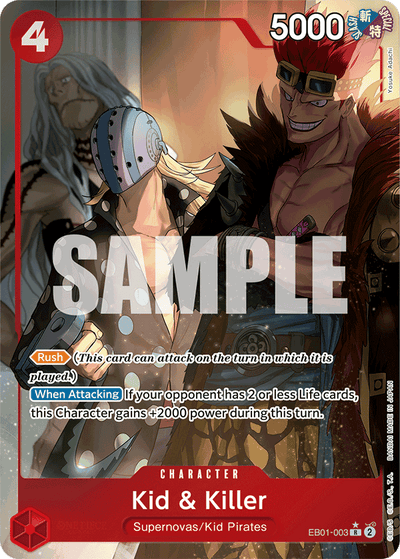 Kid &amp; Killer EB01-003 (Parallel 1) Memorial Collection One Piece Karte