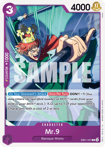 Mr. 9 EB01-037 Memorial Collection One Piece Karte