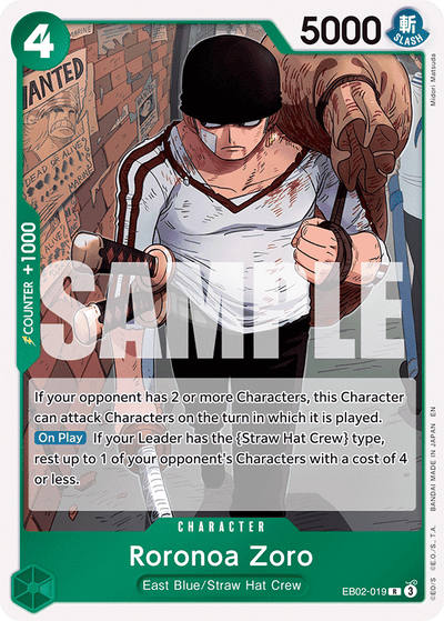 Roronoa Zoro EB02-019 Anime 25th Collection One Piece Karte