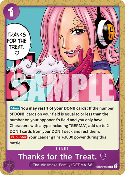 Thanks for the Treat. ♡ EB03-038 Heroines Edition One Piece Karte