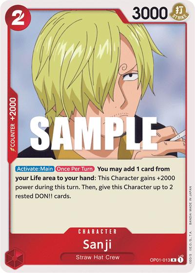 Sanji OP01-013 Romance Dawn One Piece Karte