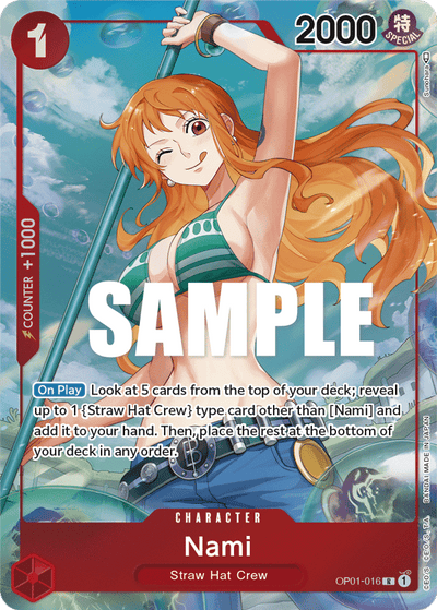 Nami OP01-016 (Parallel 1) Romance Dawn One Piece Karte
