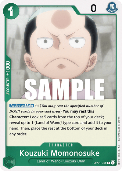 Kouzuki Momonosuke OP01-041 Romance Dawn One Piece Karte