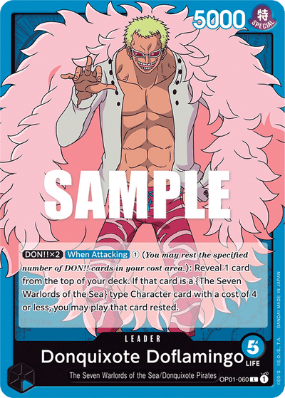 Donquixote Doflamingo OP01-060 Romance Dawn One Piece Karte