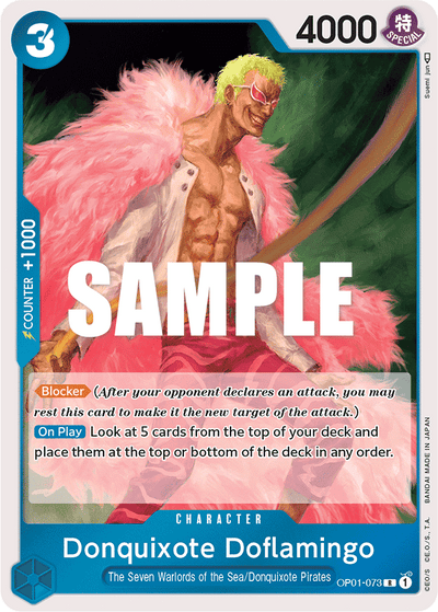 Donquixote Doflamingo OP01-073 Romance Dawn One Piece Karte