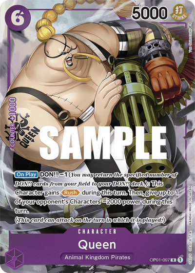 Queen OP01-097 (Parallel 1) Romance Dawn One Piece Karte