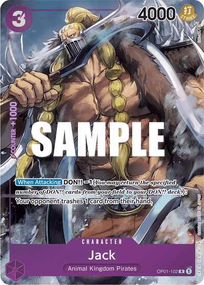 Jack OP01-102 (Parallel 1) Romance Dawn One Piece Karte