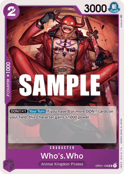 Who's.Who OP01-109 Romance Dawn One Piece Karte