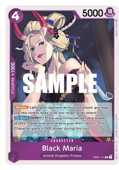 Black Maria OP01-111 Romance Dawn One Piece Karte