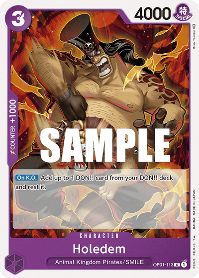 Holedem OP01-113 Romance Dawn One Piece Karte