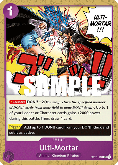 Ulti-Mortar OP01-118 Romance Dawn One Piece Karte