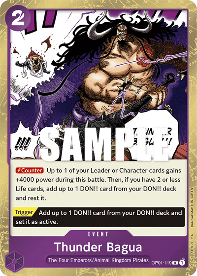 Thunder Bagua OP01-119 Romance Dawn One Piece Karte