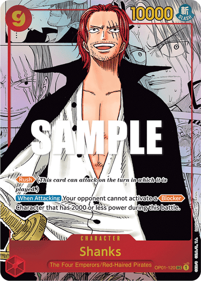 Shanks OP01-120 (Parallel 2) Romance Dawn One Piece Karte