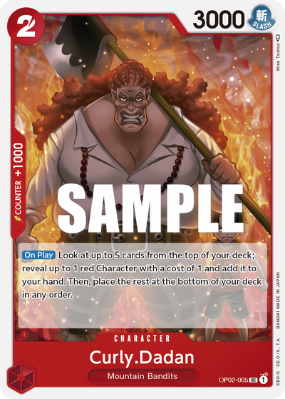 Curly.Dadan OP02-005 Paramount War One Piece Karte