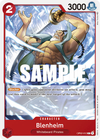 Blenheim OP02-012 Paramount War One Piece Karte