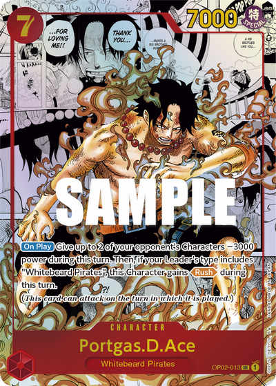 Portgas.D.Ace OP02-013 (Parallel 2) Paramount War One Piece Karte