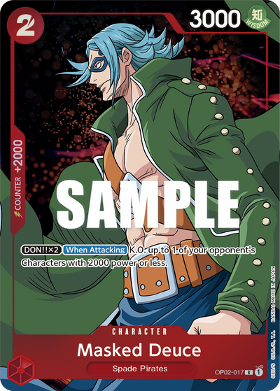Masked Deuce OP02-017 (Parallel 1) Paramount War One Piece Karte