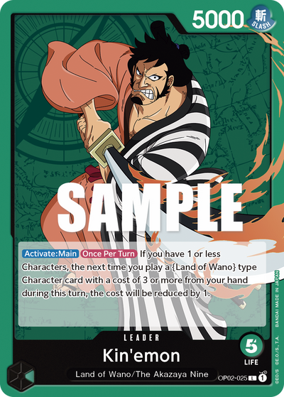 Kin'emon OP02-025 Paramount War One Piece Karte