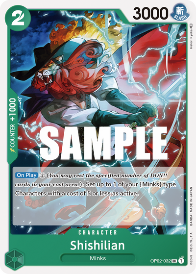 Shishilian OP02-032 Paramount War One Piece Karte