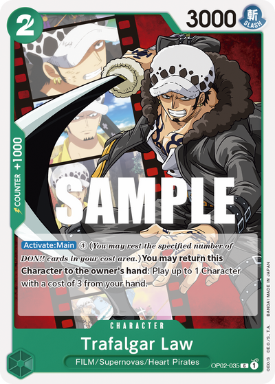 Trafalgar Law OP02-035 Paramount War One Piece Karte
