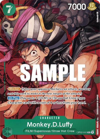 Monkey.D.Luffy OP02-041 (Parallel 1) Paramount War One Piece Karte